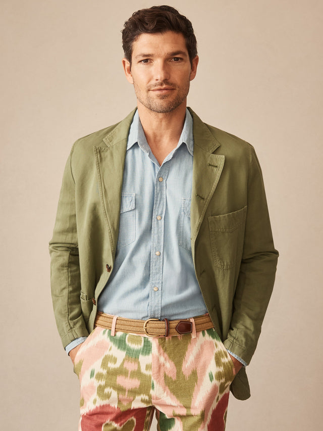 Sage_Green Solid Charlestown Jacket | Men's Jackets \u0026 Outerwear | J.McLaughlin