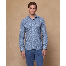 Kippure Liberty Print Shirt | Blue Tailored Fit