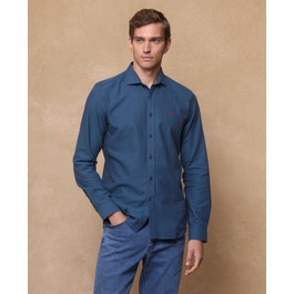 Kippure Brushed Cotton Shirt | Blue