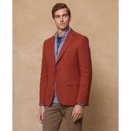 Clifden Irish Linen Blazer Jacket | Tangerine Orange