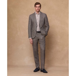 Grafton Irish Linen Suit | Brown Check 2-Piece Suit