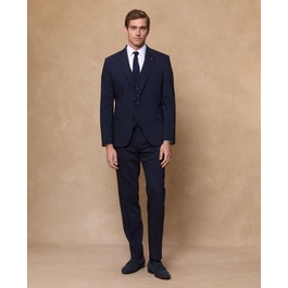 Grafton Travel Suit | Navy Wool Rich 2-Piece Suit
