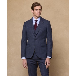 Finn Donegal Tweed Blazer in Blue Salt & Pepper | Tweed Blazers |
