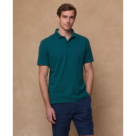 Marfagh Cotton Piqué Polo Shirt - Teal | Magee 1866 Heritage