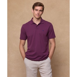 Marfagh Cotton Piqué Polo Shirt - Purple | Magee 1866 Heritage