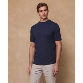 Clogher Cotton T-Shirt - Navy Melange | 100% Premium Cotton
