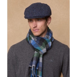 Donegal Tweed Flat Cap in Navy Salt & Pepper Magee 1866