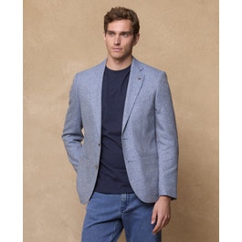 Listowel Donegal Tweed Blazer | Donegal Tweed Jacket Jacket | Blue Tailored Fit Blazer