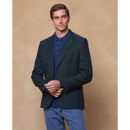 Clifden Irish Linen Blazer Jacket | Bottle Green