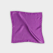 Magenta White Medium Spot Silk Pocket Square