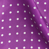 Magenta White Medium Spot Silk Pocket Square