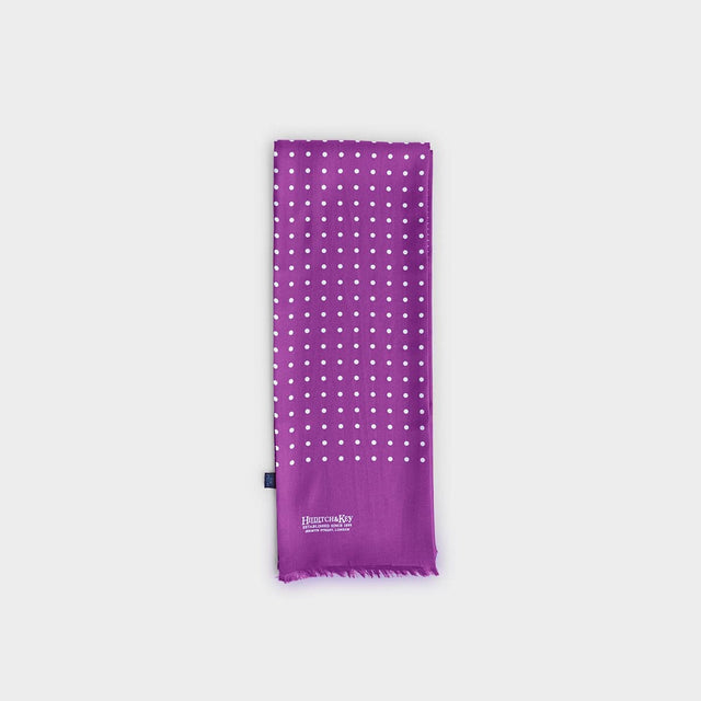 Magenta & White Spot Silk Tubular Scarf