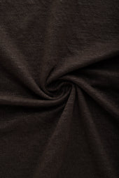Short Sleeve Linen Crew Neck Tee Chocolate
