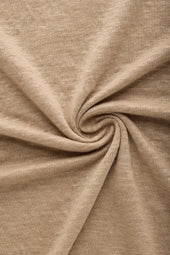 Short Sleeve Linen Crew Neck Tee Hazelnut