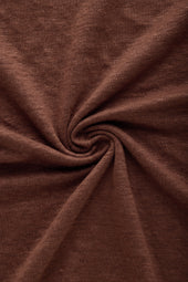 Short Sleeve Linen Crew Neck Tee Marrone