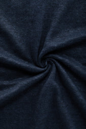 Short Sleeve Linen Crew Neck Tee Navy