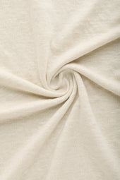 Short Sleeve Linen Crew Neck Tee Panna