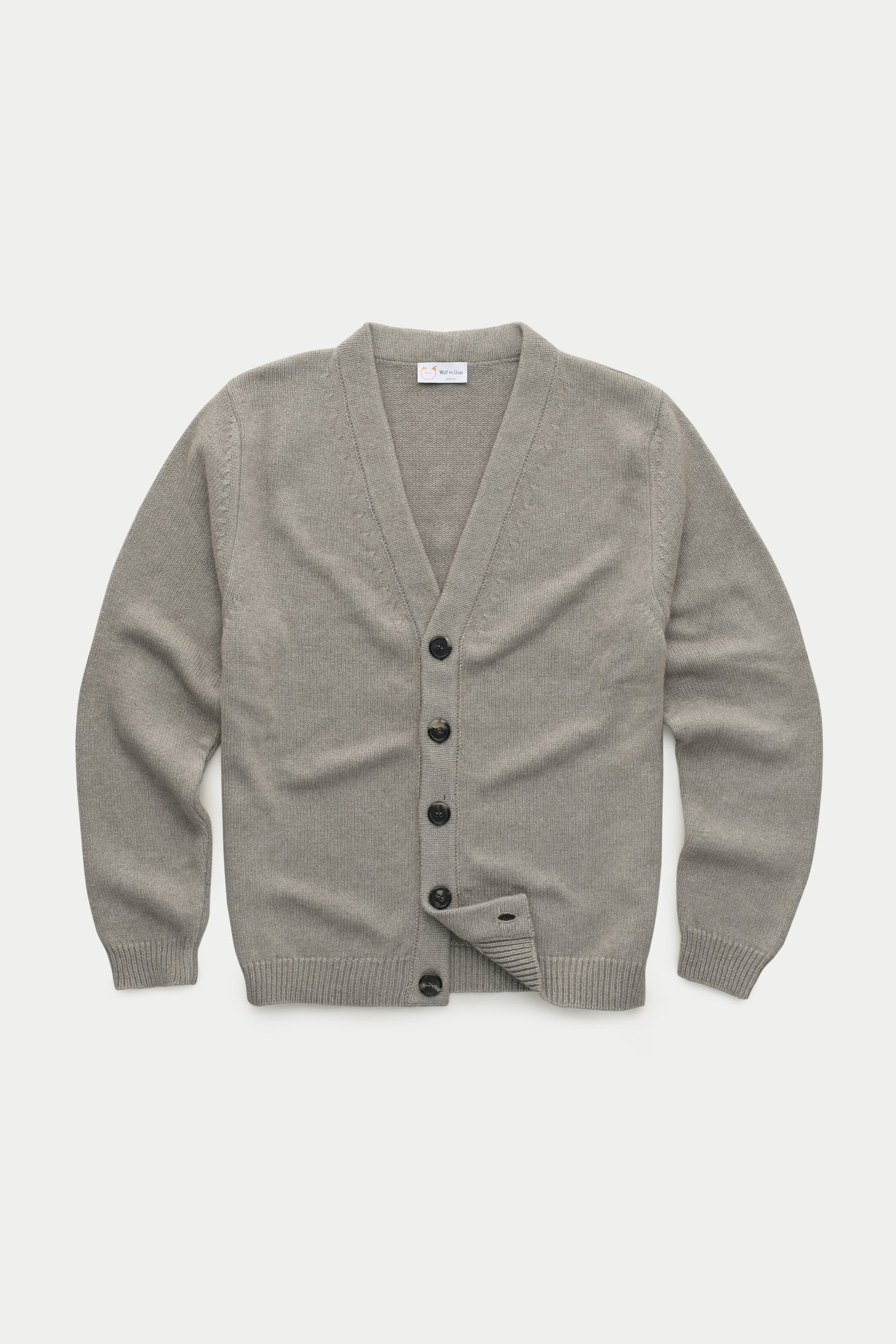 Baby Wool and Sable Knitted Cardigan Tundra