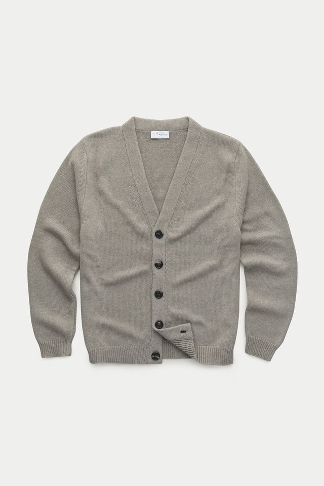 Baby Wool and Sable Knitted Cardigan Tundra