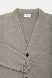 Baby Wool and Sable Knitted Cardigan Tundra