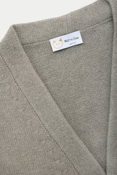 Baby Wool and Sable Knitted Cardigan Tundra