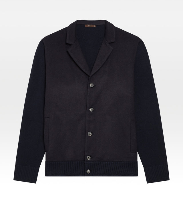 Cardigan bleu marine en cachemire