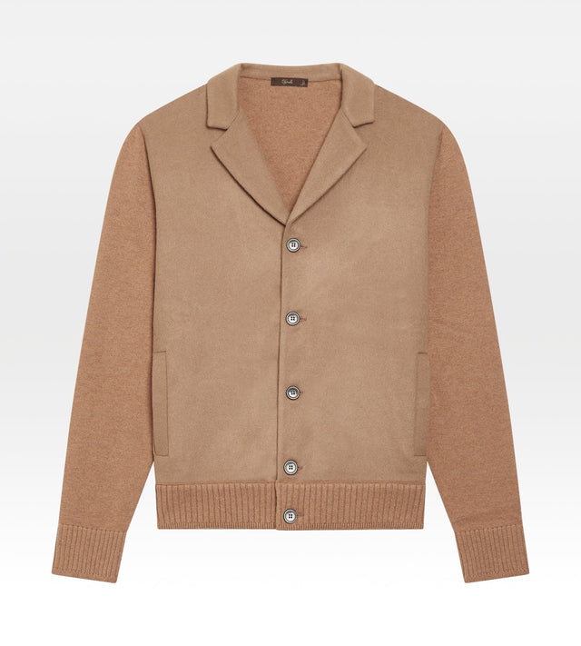 Cardigan camel en cachemire