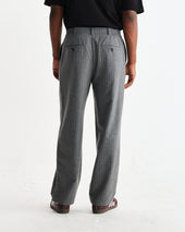 Malham Grey Pinstripe Wool Trousers