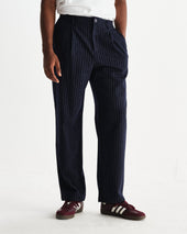 Malham Pinstripe Wool Trousers