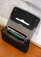 MALTESE WALLET | Vegetable Tanned Leather | Navy Blue