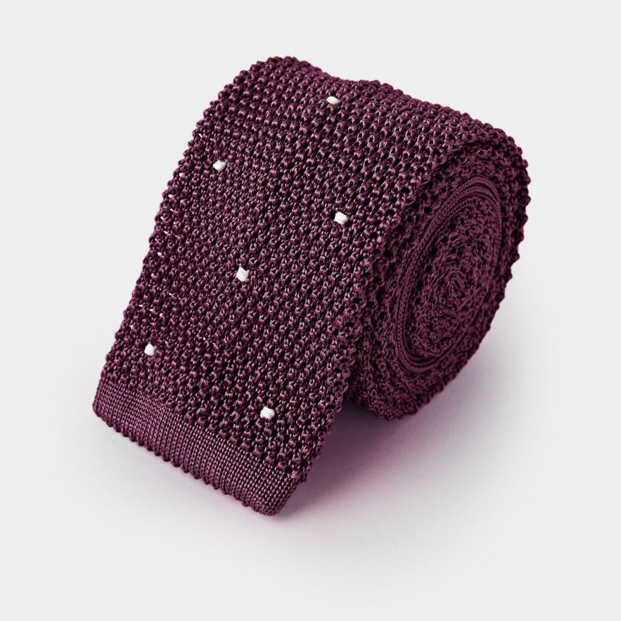 Malvarosa Spot Knitted Silk Tie
