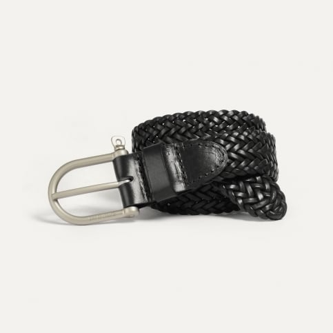 Manille Belt / braided leather - Pain brûlé