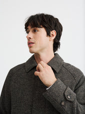 Manteau Balmacaan En Laine M Lang E Marron