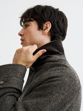 Manteau Balmacaan En Laine M Lang E Marron
