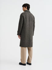 Manteau Balmacaan En Laine M Lang E Marron