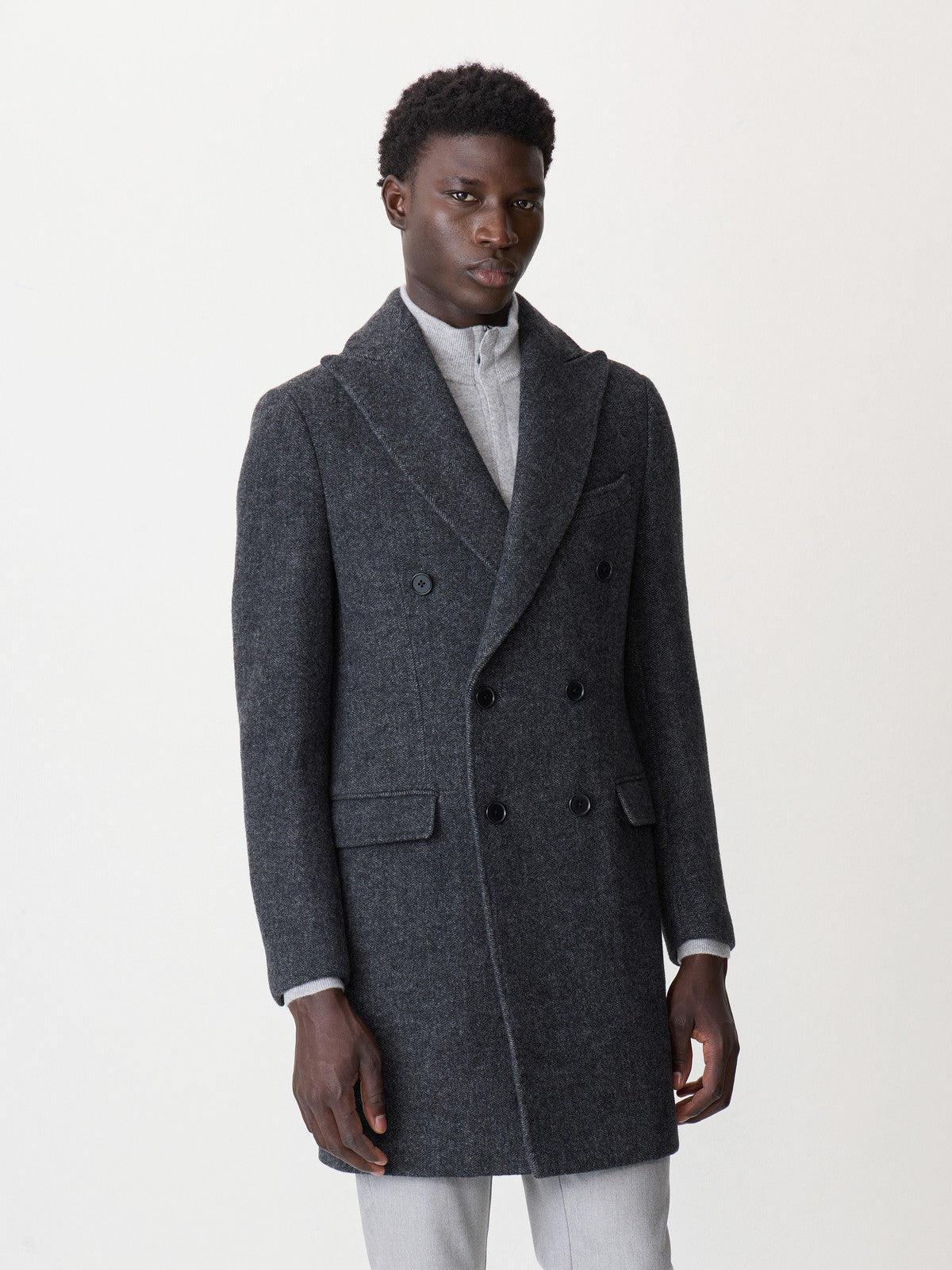 Manteau En Laine M Lang E Grise