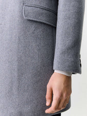 Manteau En Laine M Lang E Grise Parementure Amovible