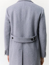 Manteau En Laine M Lang E Grise Parementure Amovible