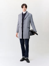 Manteau En Laine M Lang E Grise Parementure Amovible