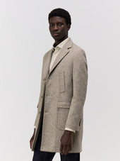 Manteau en laine mélangée beige