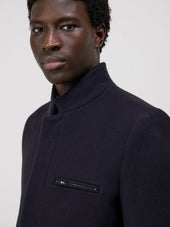 Manteau En Laine M Lang E Bleu Marine