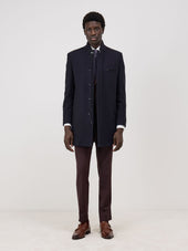 Manteau En Laine M Lang E Bleu Marine