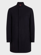 Manteau En Laine M Lang E Bleu Marine