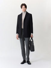 Manteau En Laine Et Coton Noirs Parementure Amovible
