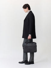 Manteau En Laine Et Coton Noirs Parementure Amovible
