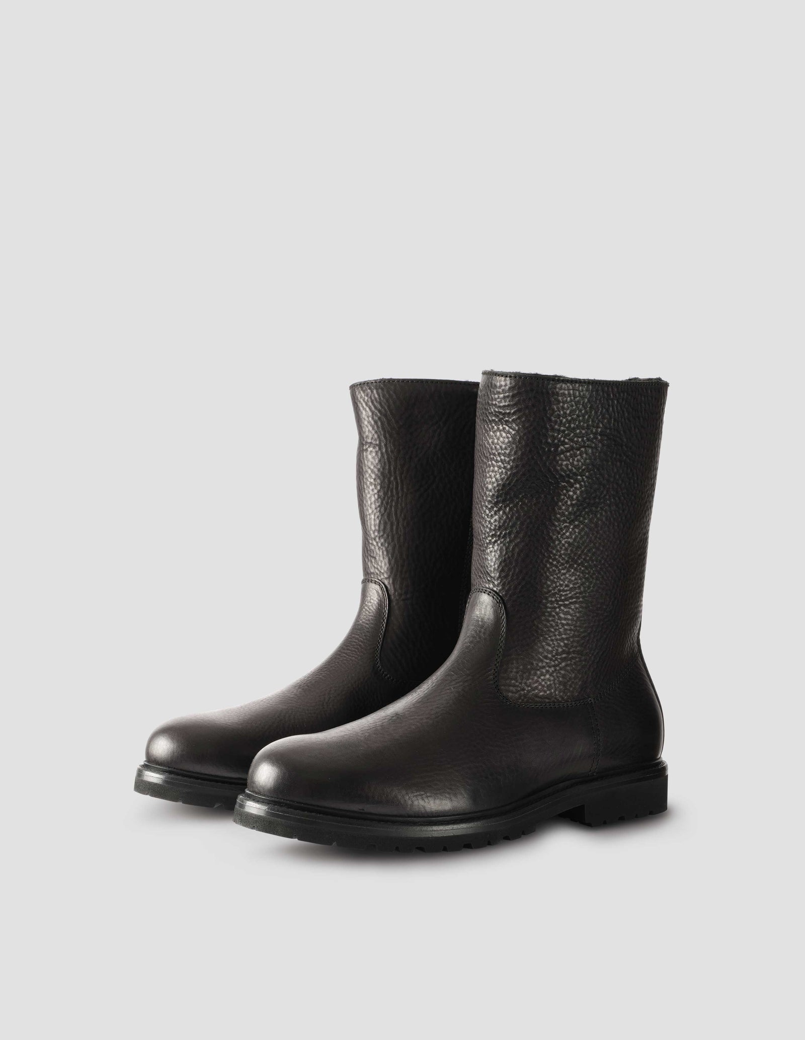 Zip Up Boot Leather