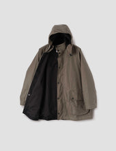 Stand Collar Parka Waxed Cotton Kelp