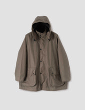 Stand Collar Parka Waxed Cotton Kelp