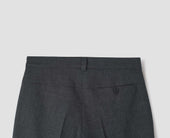 Back Yoke Trousers Crisp Wool Plainweave