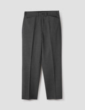 Back Yoke Trousers Crisp Wool Plainweave